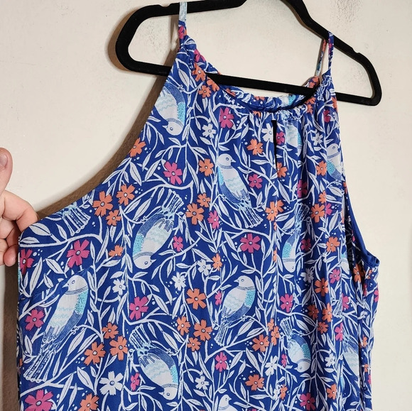 Old Navy Bird Sleeveless maxi dress. Blue Floral. Women's size XXL - Picture 9 of 15
